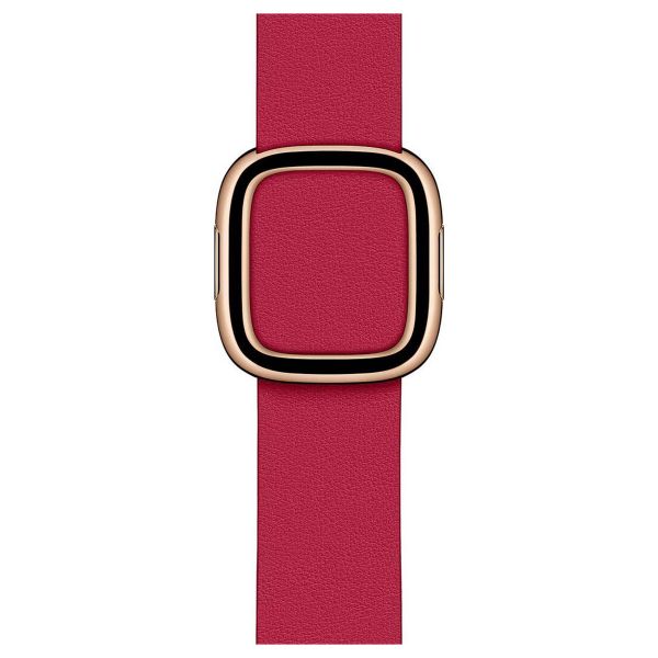 Apple Leather Band Modern Buckle Apple Watch Series 1-9 / SE - 38/40/41 mm / Series 10 - 42 mm - Taille S - Raspberry