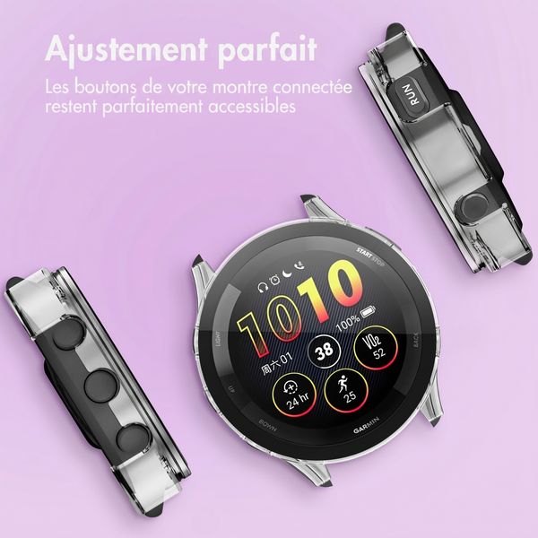 imoshion Coque rigide à couverture complète Garmin Forerunner 265 - Transparent