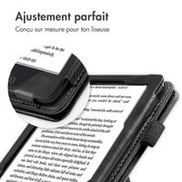 imoshion Étui de liseuse portefeuille avec strap et support Kobo Clara HD - Noir