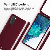 imoshion Coque en silicone avec cordon Samsung Galaxy S20 FE - Rouge foncé
