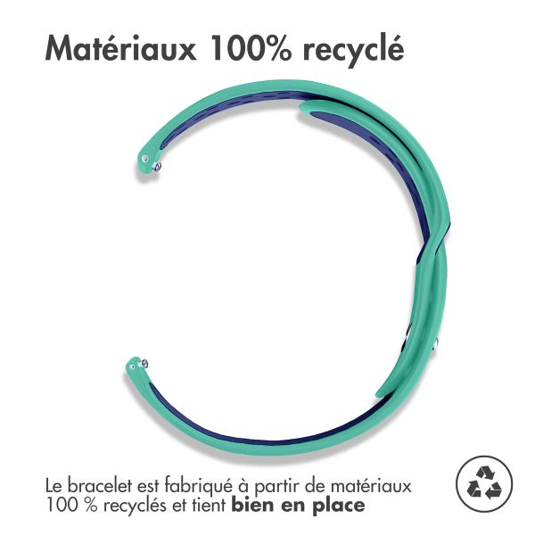 imoshion Bracelet sportif en silicone - Connexion universelle de 18 mm - Turquoise / Bleu