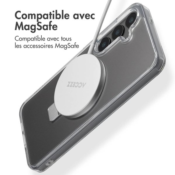 Accezz Coque Ring Stand avec MagSafe Samsung Galaxy S24 Plus - Transparent