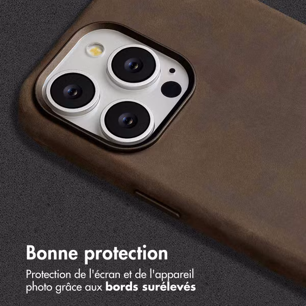 Accezz Coque MagSafe en cuir vintage Apple iPhone 15 Pro Max - Rustic Brown