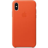 Apple Coque Leather Apple iPhone X - Bright Orange
