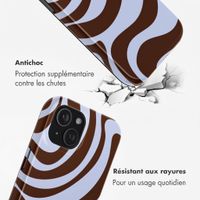 Selencia Coque arrière Vivid Apple iPhone 15 - Dream Swirl Chocolate