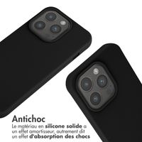 imoshion ﻿Coque en silicone avec cordon iPhone 15 Pro - Noir