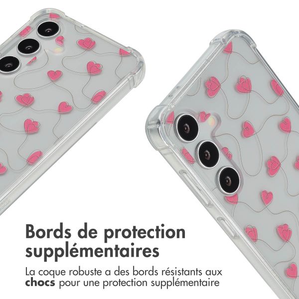 imoshion Coque Design avec cordon Samsung Galaxy S24 - Dusty Rose Connected Hearts