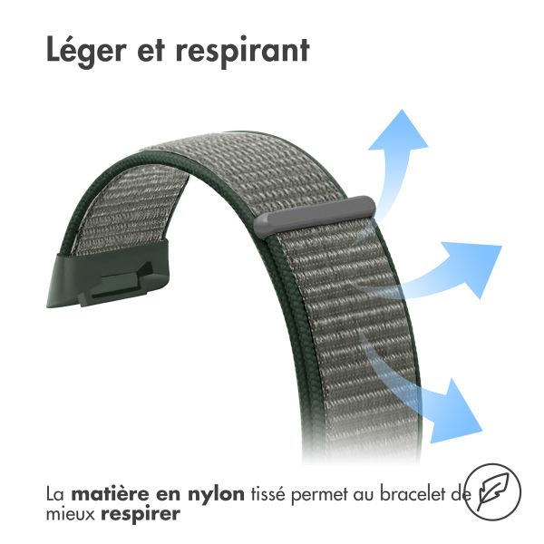 imoshion Bracelet en nylon Fitbit Charge 5 - Taille L - Gris foncé