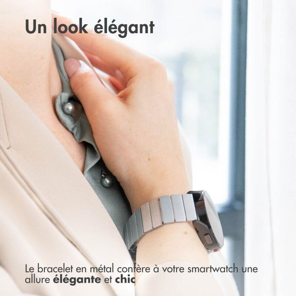 Selencia Bracelet magnétique en acier Samsung Galaxy Watch 7 40/44 mm - Argent