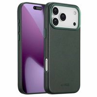 Accezz Coque arrière en cuir avec MagSafe Apple iPhone 17 Pro Max - Cedar Green