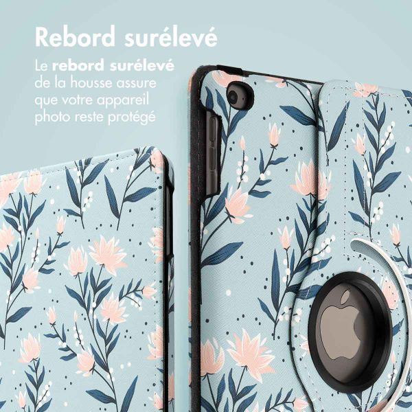 imoshion Coque tablette Design rotatif à 360° Apple iPad 6 (2018) 9.7 pouces / iPad 5 (2017) 9.7 pouces - Flowers