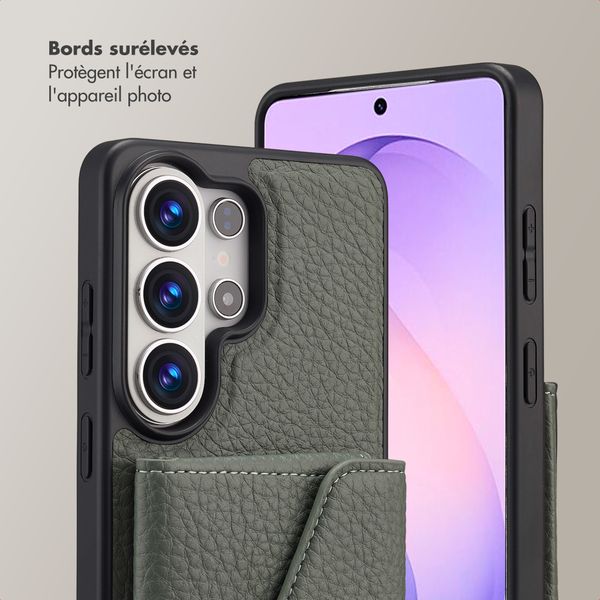 Selencia Coque de télephone Sera avec cordon et porte-cartes enveloppe Samsung Galaxy S26 Ultra - Sage Green