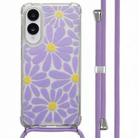 imoshion Coque Design avec cordon Samsung Galaxy S25 Edge - Tropical Violet Flowers Connect