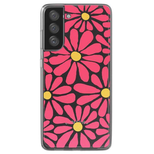 imoshion Coque design pour Samsung Galaxy S21 FE - Dusty Rose Flowers Connect