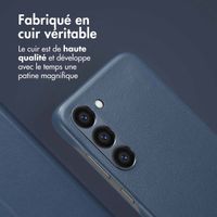 Accezz Étui de télephone portefeuille en cuir 2-en-1 avec MagSafe Samsung Galaxy S23 - Nightfall Blue