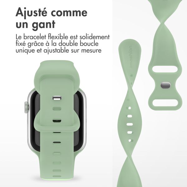 imoshion Bracelet en silicone⁺ Apple Watch Series 1 á 9 / SE (38/40/41 mm) | Series 10 (42 mm) - Pistache - Taille S/M