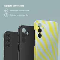 Selencia Coque arrière Vivid Tough Samsung Galaxy A15 (5G/4G) - Zebra Winter Sky Titanium Yellow