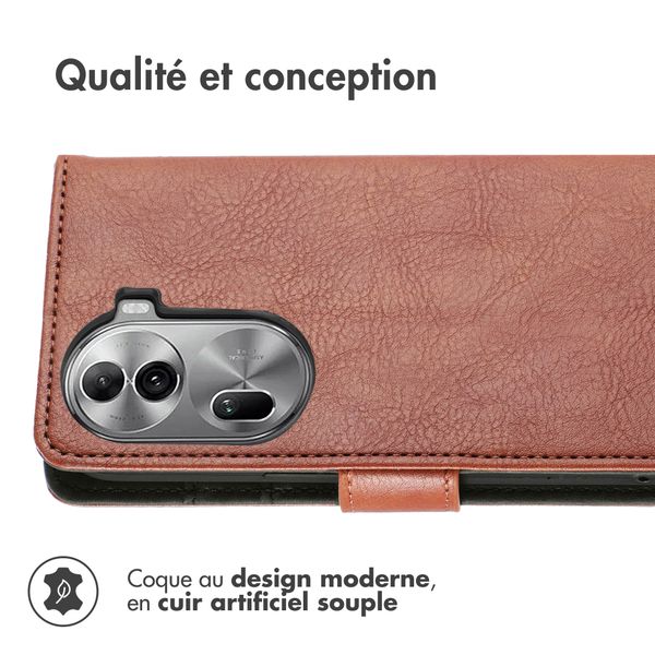 imoshion Étui de téléphone portefeuille Oppo Reno 11 F - Brun