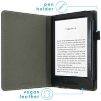 imoshion Étui de liseuse portefeuille en cuir végan Amazon Kindle 10 - Noir