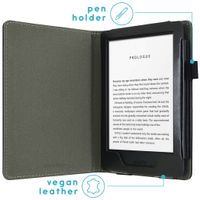 imoshion Étui de liseuse en cuir végan Amazon Kindle 10 - Noir