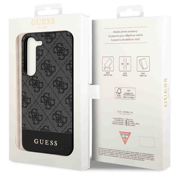 Guess Coque arrière Bottom Stripe 4G Samsung Galaxy S24 Plus - Noir