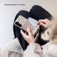 Selencia Coque de télephone Sera avec cordon et porte-cartes enveloppe Samsung Galaxy A36 / A56 - Champagne