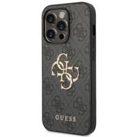 Guess Coque 4G Metal Logo Backcover iPhone 14 Pro - Gris