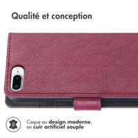 imoshion Étui de téléphone portefeuille Luxe iPhone 8 Plus / 7 Plus - Bordeaux