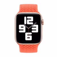 Apple Bracelet Solo tressé Apple Watch | 44/45/46/49 mm - Taille 11 - Electric Orange
