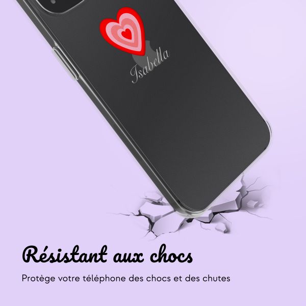 Coque personnalisée avec un cœur iPhone 13 - Transparent