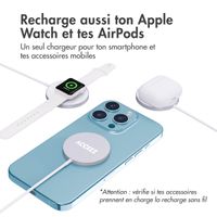 Accezz Chargeur sans fil USB-C | Chargeur sans fil MagSafe et Qi2 - 1 mètre - Blanc