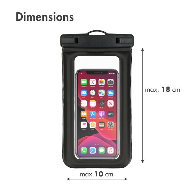 imoshion ﻿Pochette étanche universelle - Étui étanche pour téléphone - Noir