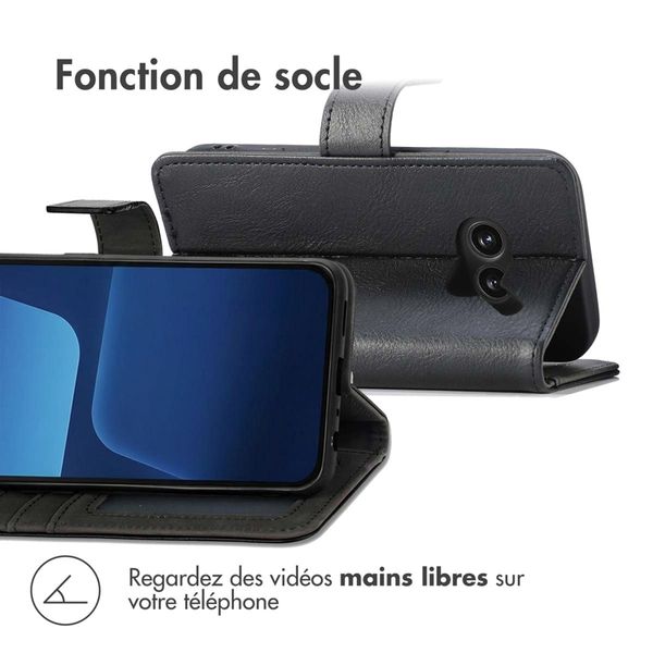 imoshion Étui de télephone portefeuille de luxe Nothing Phone (2a) / (2a) Plus - Noir