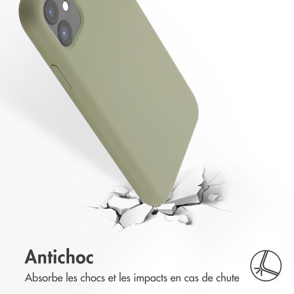 Accezz Coque Liquid Silicone avec MagSafe Apple iPhone 11 - Cooper Green