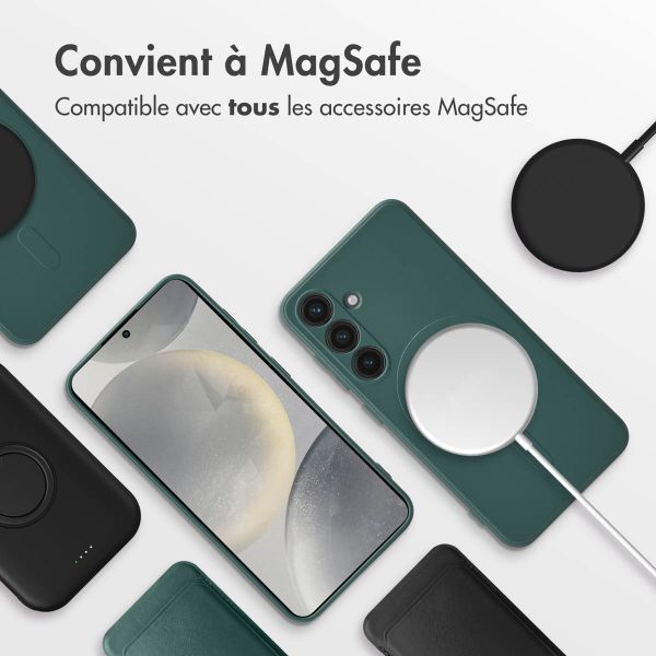 imoshion Coque Couleur avec MagSafe Samsung Galaxy S24 - Vert foncé