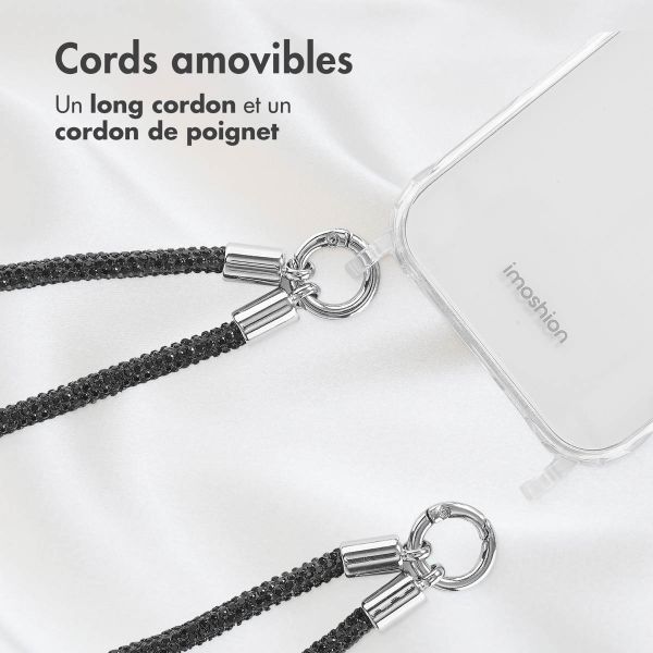 imoshion Set de cordons pour téléphone avec paillettes – Noir