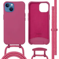 imoshion Coque arrière Color avec cordon amovible et MagSafe Apple iPhone 13 - Raspberry