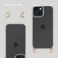 Selencia Coque avec crochets amovibles iPhone 15 - Transparent