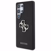 Guess Coque 4G Metal Logo Saffiano Samsung Galaxy S25 Ultra - Noir