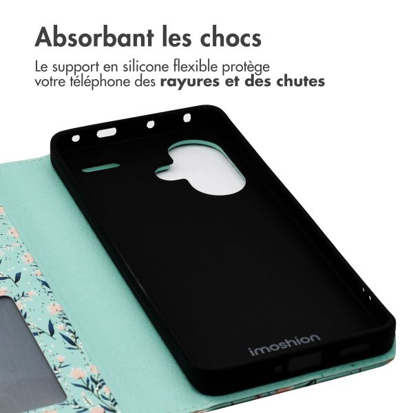 imoshion Étui de téléphone portefeuille Design Xiaomi Redmi Note 13 Pro Plus (5G) - Blue Flowers