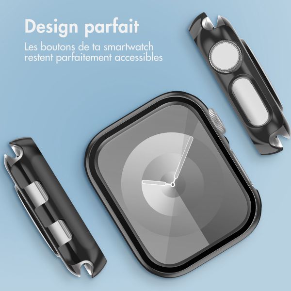 imoshion Coque rigide brillante à couverture complète pour Apple Watch Series 1 / 2 / 3 - 38 mm - Noir