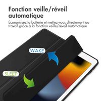 imoshion Coque tablette rigide Trifold Apple iPad 9 (2021) 10.2 pouces / iPad 8 (2020) 10.2 pouces / iPad 7 (2019) 10.2 pouces - Noir