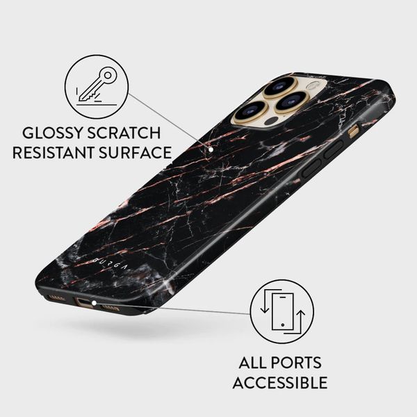 Burga Coque arrière Tough iPhone 14 Pro - Rose Gold Marble