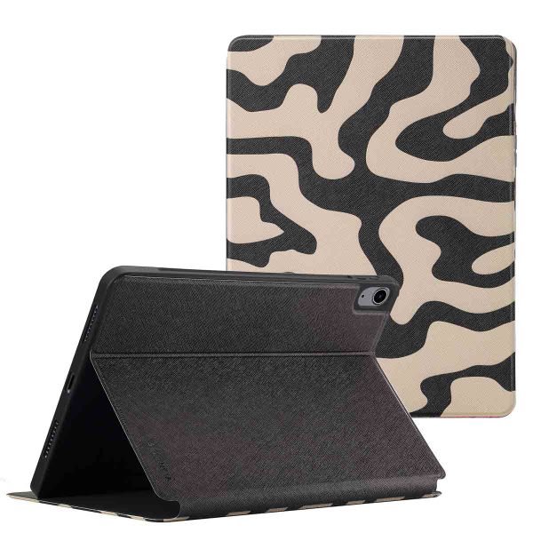 Selencia Coque tablette Vivid Apple iPad Air 11 pouces (2026) M4 / (2025) M3 / (2024) M2 / Air 5 (2022) / Air 4 (2020) - Art Wave Black