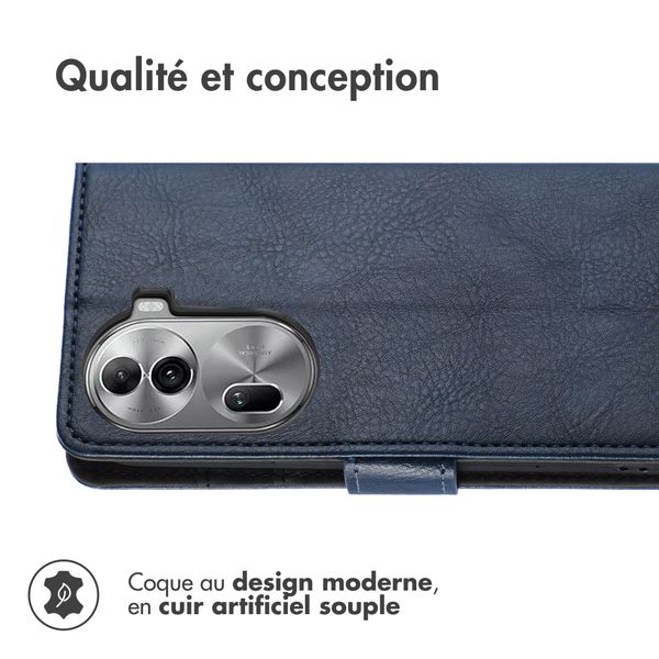 imoshion Étui de téléphone portefeuille Oppo Reno 11 - Bleu foncé