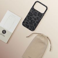 Selencia Coque Sabi imprimé panthère avec MagSafe Apple iPhone 17 Pro - Midnight Black
