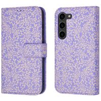imoshion Étui de télephone portefeuille Design Samsung Galaxy S23 - Purple White Flowers
