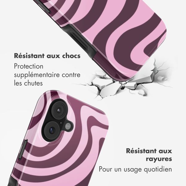 Selencia Coque arrière Vivid Apple iPhone 17 - Wavy Swirl Pink Plum