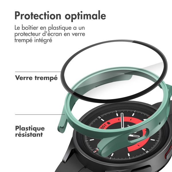imoshion Coque rigide à couverture complète Samsung Galaxy Watch 5 - 40 mm - Vert foncé