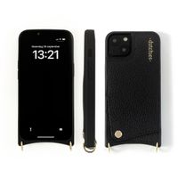 Dutchies Coque avec porte-cartes iPhone 15 Pro - Cordon de téléphone non inclus - Noir